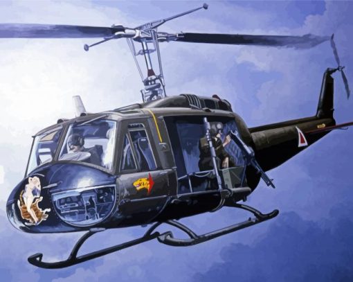 Aesthetic Huey Helicopters Art paint by number