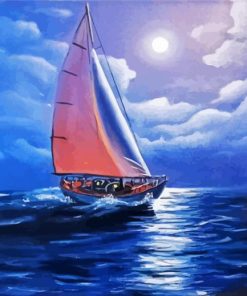 Aesthetic Night Sail paint by number