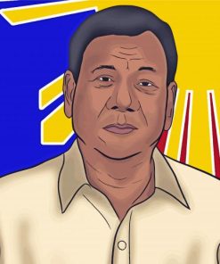 Aesthetic President Philippine Rodrigo Duterte Art paint by number