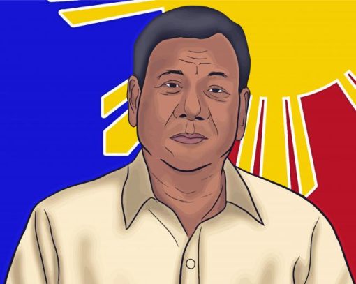 Aesthetic President Philippine Rodrigo Duterte Art paint by number