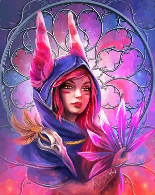 Aesthetic Xayah paint by number