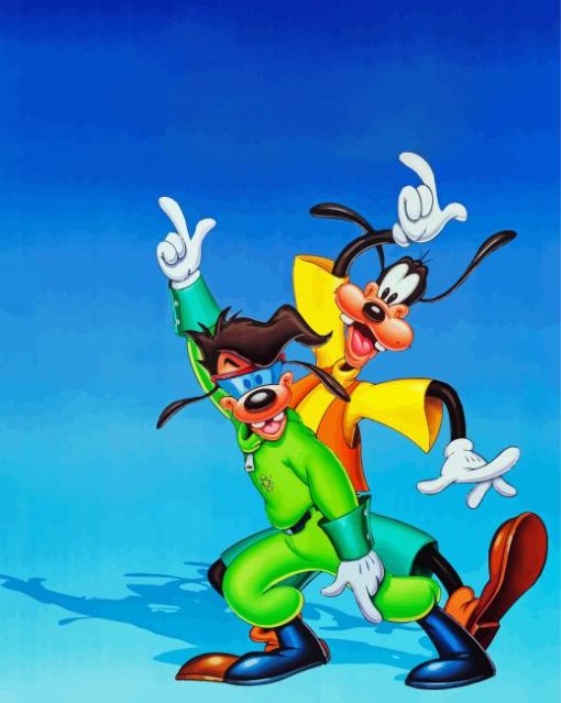 Aesthetic Goofy Movie Characters paint by number