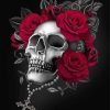 Aesthetic Rose Skull paint by number