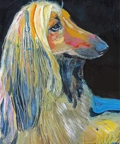 Afghan Hound Dog Art paint by number