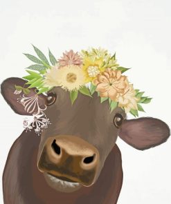 Animals With Flower Crown paint by number