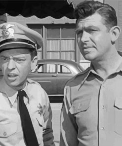 Black And White Andy Griffith Show paint by number