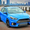 Blue Ford Focus Rs paint by number