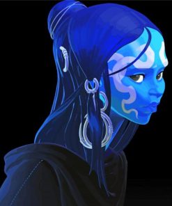 Blue Girl paint by number