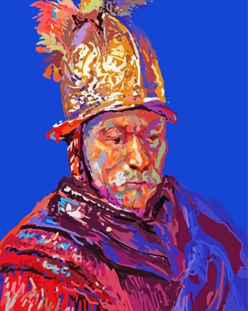 Colorful The Man With The Golden Helmet paint by number