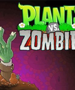 Cool Plants Vs Zombies Video Game paint by number