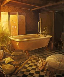 Cool Victorian Bathroom paint by number