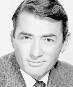 Cool Monochrome Gregory Peck paint by number