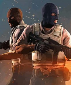 Counter Strike Game Characters paint by number