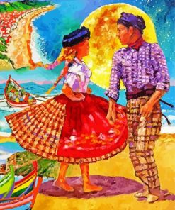 Couple In Nazare Art paint by number