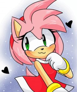 Cute Amy Rose paint by number