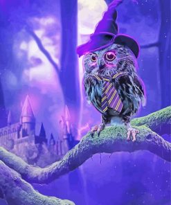 Cute Halloween Owl paint by number