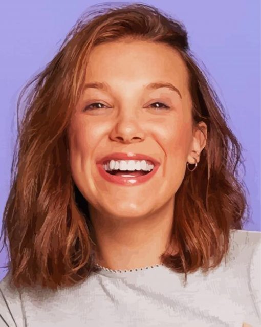 Cute Millie Bobby Brown paint by number