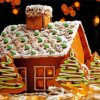 Delicious Gingerbread House paint by number