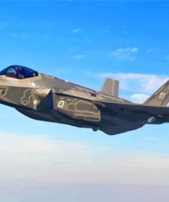 Flying F35 Jet paint by number