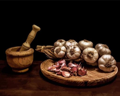 Garlic Still Life paint by number