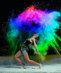 Girl Dancer With Colors paint by number