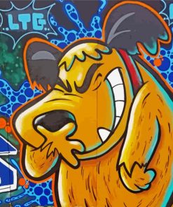 Graffiti Dog Street Art paint by number