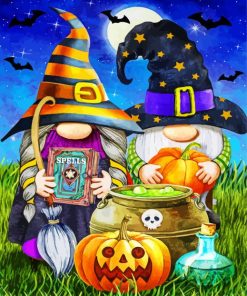 Halloween Gnomes Celebration paint by number