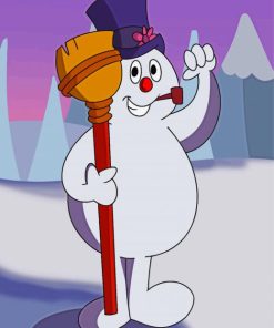 Happy Frosty The Snowman paint by number