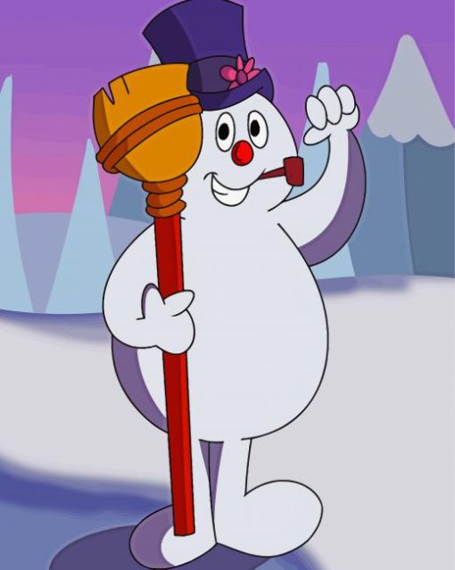 Happy Frosty The Snowman paint by number