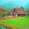 Japanese Countryside Landscape paint by number