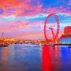 London Eye Sunset paint by number