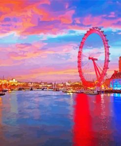 London Eye Sunset paint by number