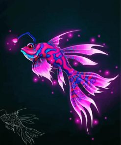 Magical Cute Fish paint by number