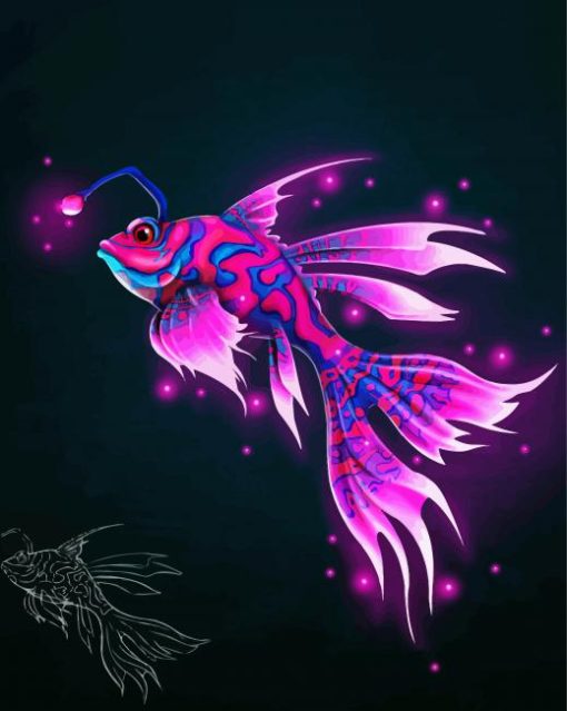 Magical Cute Fish paint by number