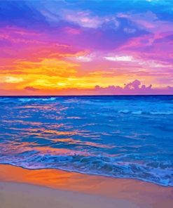 Mexico Ocean Sunset paint by number