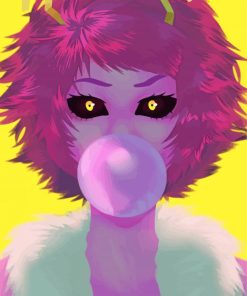 Mina Ashido With Bubble Gum paint by number