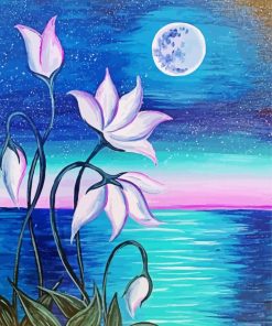 Moonlight On Water Art paint by number