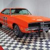 Orange 1970 Dodge Charger paint by number