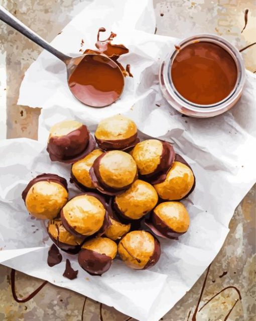 Peanut Butter Buckeyes Candy paint by number