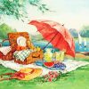 Picnic In The Park Near River paint by number