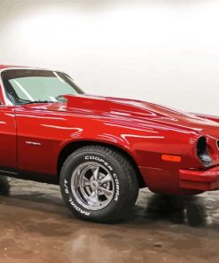 Red Camaro 1977 paint by number