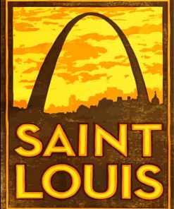 Retro St Louis Mo paint by number