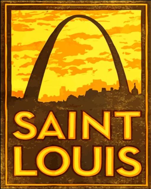 Retro St Louis Mo paint by number