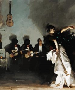 Sargent El Jaleo By John Singer Sargent paint by number