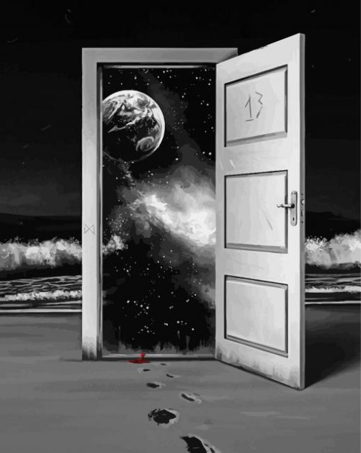 Space Open Door paint by number