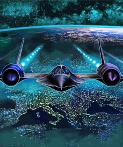 Sr 71 Blackbird Art paint by number