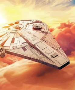 Star Wars Millennium Falcon paint by number