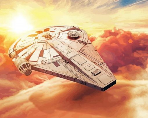 Star Wars Millennium Falcon paint by number