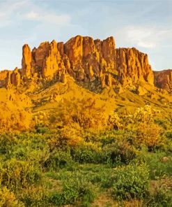 Superstition Mountains Arizona paint by number