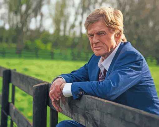 The Actor Robert Redford paint by number